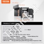 Sieninė pašto dėžutė 31,8 x 16 x 43 cm, su kodiniu užraktu, juoda - Image 3