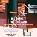 Paveikslėlio rėmelis su LED šviesa, 610 x 914 mm, juodas. - Image 9