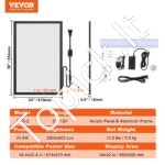 Paveikslėlio rėmelis su LED šviesa, 610 x 914 mm, juodas. - Image 4