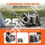 Vežimėlis augintiniams su ratukais iki 11.3 kg - Image 7