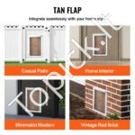 Pakaitinis sklendės atvartas naminiams gyvūnams, 209,6x311,2 mm, PVC, atsparus oro sąlygoms. - Image 4