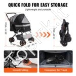 4 ratų vežimėlis šunims su stabdžiais, 20 kg - Image 6