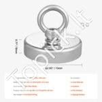 320 kg žvejybos magnetas, neodimio, su stipria traukos jėga - Image 3