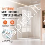 Berėmės stumdomos dušo durys, 1469-1499x1778mm, 4 durys - Image 8