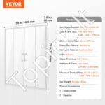 Berėmės stumdomos dušo durys, 1469-1499x1778mm, 4 durys - Image 3