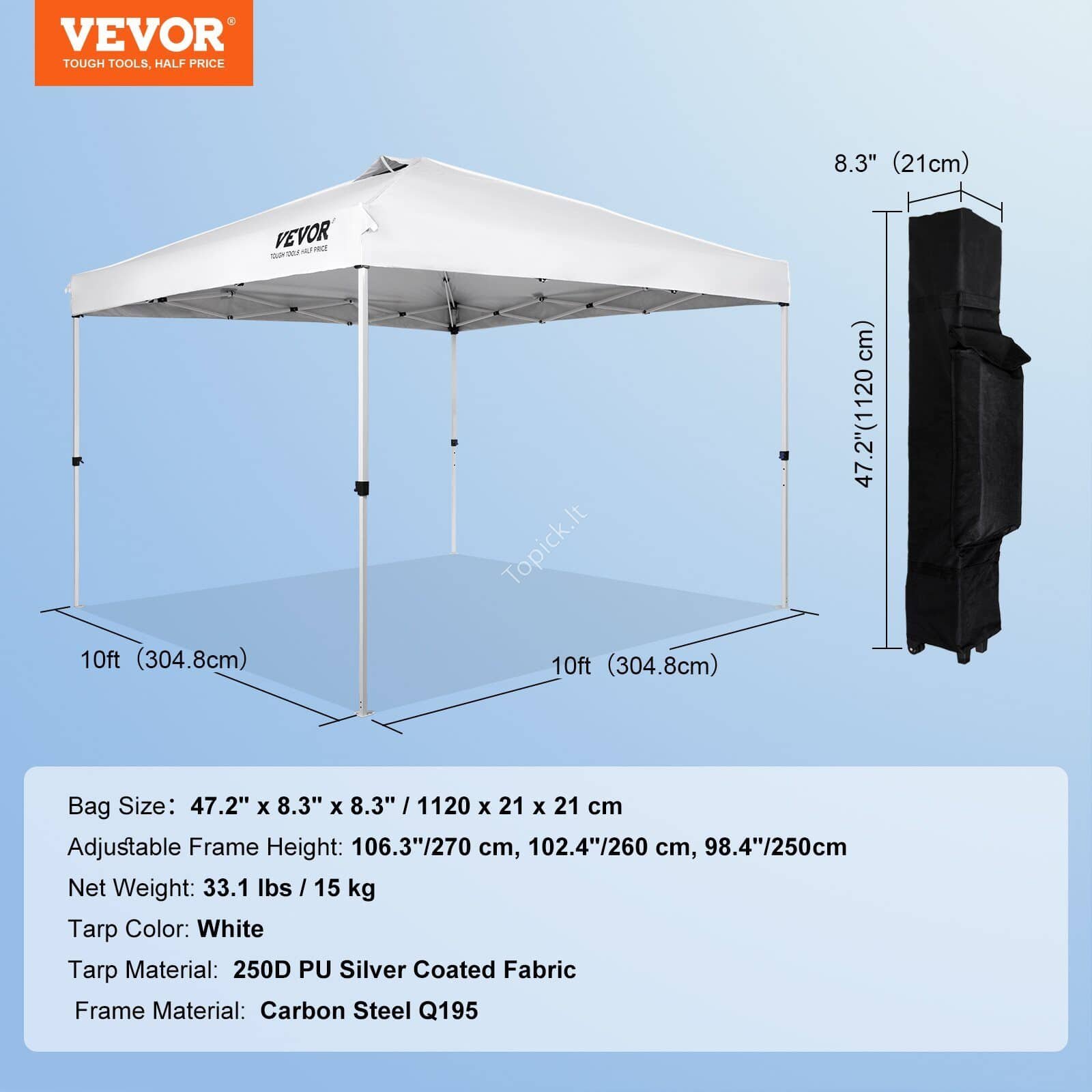 de_DCSTPB10X10FT24D7V0_original_img-v1_pop-up-canopy-f6 Iššokantis stogelis su krepšiu, baltas 304,8x304,8x320cm - Image 6