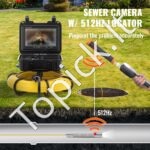 Kanalizacijos kamera, 22,9 cm 720p ekranas, 90 m vamzdžių apžiūra su 512 Hz sonaru - Image 6