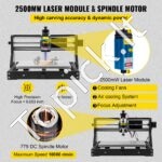 3 ašių lazerinio graviravimo mašina, skirta drožinėjimui, frezavimui, plastikui, akrilui, PVC, medienai 2,5W - Image 8