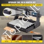 3 ašių graviravimo staklės, skirtos drožinėjimui, frezavimui, plastikui, akrilui, PVC, medienai 300 x 180 x 45 mm - Image 2