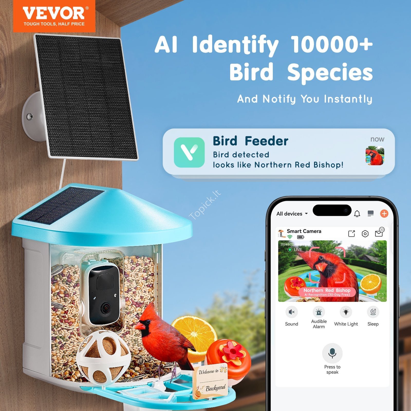 de_DSXTDWNQWDCM68Z6HY3_original_img-v1_smart-bird-feeder-f1 Išmanioji paukščių lesyklėlė su kamera 2K HD 3x saulės moduliai - Image 2