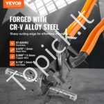 Varžtų žirklės 203,2 mm, 2/2,5/3 mm - Image 2