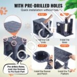 Kačių draskyklė su nameliu 80 cm tamsiai pilkas - Image 4