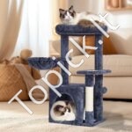 Kačių draskyklė su nameliu 80 cm tamsiai pilkas - Image 7