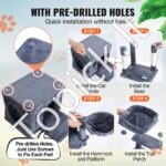 Kačių draskymosi laipiojimo medis 115 cm - Image 7