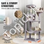 Kačių bokštas su kačių nameliu  143 cm - Image 5