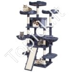 Kačių draskyklė su nameliais 174 cm tamsiai pilkas - Image 7