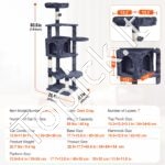 Kačių bokštas su kačių nameliu  154 cm - Image 6