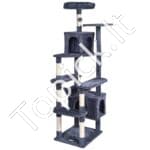 Kačių draskyklė su nameliais 133 cm tamsiai pilkas - Image 9