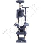 Kačių draskyklė su nameliais 133 cm tamsiai pilkas - Image 8