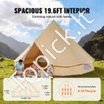 4 sez. 6 m jurtos palapinė su viryklės lizdu, talpinanti iki 10 žmonių, stovyklavimui ir medžioklei. - Image 2