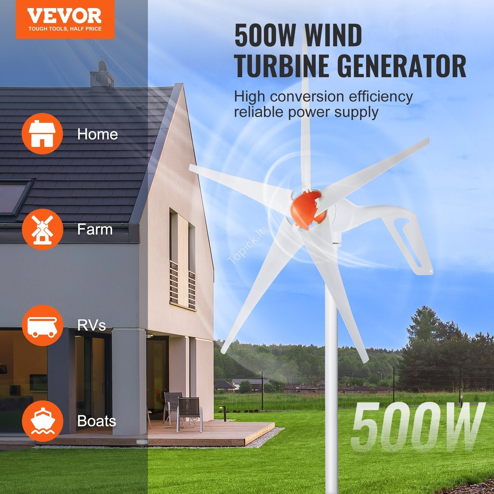 de_FSSFLWLFDJ4078Z0GV9_original_img-v2_wind-turbine-generator-f1 500W 12V vėjo turbina, 5 mentės, MPPT valdiklis. - Image 8