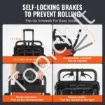 Sulankstomas neįgaliųjų vežimėlis, 100 kg, 915x580x912 mm - Image 7