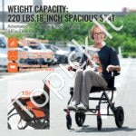 Sulankstomas neįgaliųjų vežimėlis, 100 kg, 915x580x912 mm - Image 5