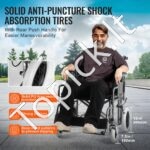 Sulankstomas neįgaliųjų vežimėlis, 1045x770x918mm, 136kg apkrova - Image 6