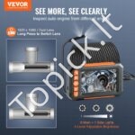 Endoskopo kamera su apšvietimu, dvigubo objektyvo boroskopas, 4,3" ekranas, 15 m kabelis. - Image 9