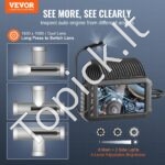 Endoskopo kamera su apšvietimu, trigubo objektyvo boroskopas, 15 m kabelis, 5" ekranas - Image 9