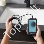 Endoskopo kamera su apšvietimu, trigubo objektyvo boroskopas, 15 m kabelis, 5" ekranas - Image 3