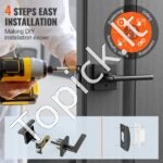 Durų rankenos 6 vnt, matinės juodos, neužrakinamos - Image 7