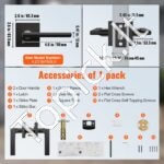 Durų rankenos 6 vnt, matinės juodos, neužrakinamos - Image 4