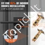 10 vnt. kvadratinių durų rankenų, matinės juodos, be raktų. - Image 7