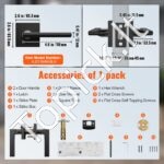 Durų rankenos 5 vnt, matinės juodos, kvadratinės, be raktų - Image 3