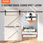 Stumdomų tvarto durų furnitūra, 244 cm, 150 kg, J-formos skriemulys - Image 9