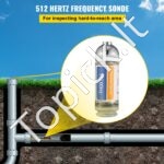 512Hz zondas 8/5" ir 1/4-20" jungtys, drenažo lokatorius mažiems vamzdžiams, sidabrinis - Image 9