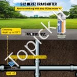 512Hz zondas 8/5" ir 1/4-20" jungtys, drenažo lokatorius mažiems vamzdžiams, sidabrinis - Image 8