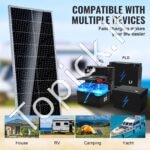 100W 12V monokristalinių saulės kolektorių rinkinys su įkrovimo valdikliu - Image 8