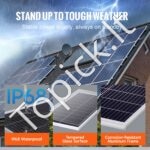 200W monokristalinių saulės kolektorių rinkinys 2 vnt. su įkrovimo valdikliu - Image 6