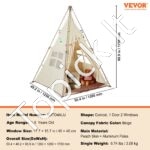 Vaikų žaidimų palapinė Teepee 128x125x175cm - Image 7