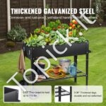 Metalinė sodo dėžė su ratukais 108x49,5x80cm - Image 8