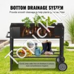 Metalinė sodo dėžė su ratukais 108x49,5x80cm - Image 7