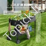 Metalinė sodo dėžė su ratukais 108x49,5x80cm - Image 6