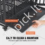 Nerūdijančio plieno narvas šunims 95×65×81 cm - Image 5