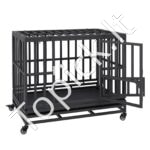 Nerūdijančio plieno narvas šunims 95×65×81 cm - Image 9