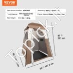 Dušo palapinė - privatumo palapinė 167,6 x 167,6 x 221 cm - Image 4