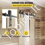 Dvivėrių durų furnitūra, 274 cm, anglinis plienas - Image 7