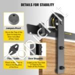 Dvivėrių durų furnitūra, 274 cm, anglinis plienas - Image 5