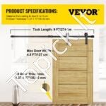 Dvivėrių durų furnitūra, 274 cm, anglinis plienas - Image 3